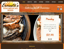 Tablet Screenshot of ernestosfinemexicanfood.com